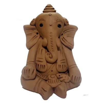 Ikshvaku Clay Lord Ganesha Idol | Handmade | 5 to 7 inches