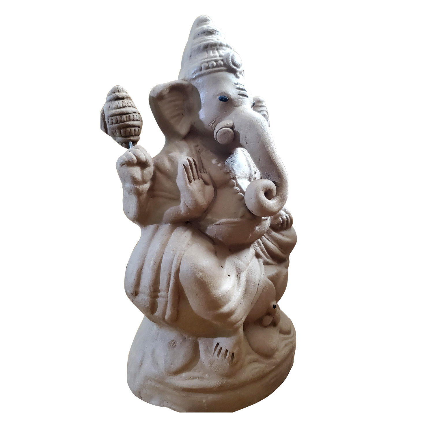Ikshvaku Clay Lord Ganesha Idol - Image 3