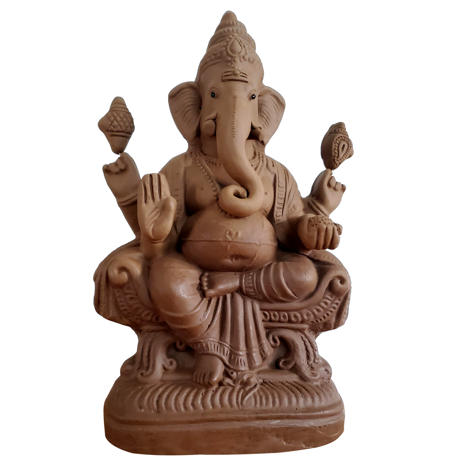 Ikshvaku Clay Lord Ganesha Idol - Image 6