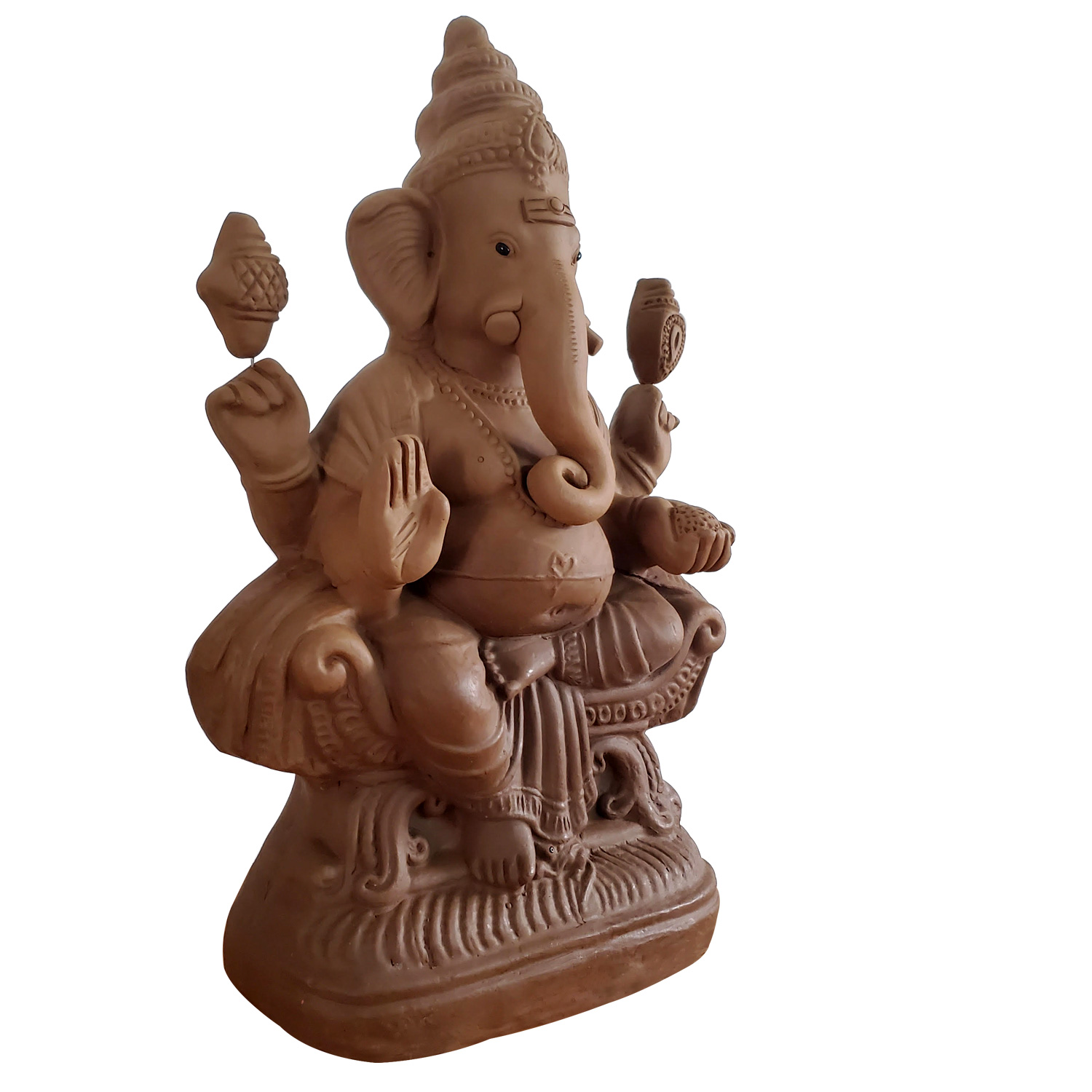 Ikshvaku Clay Lord Ganesha Idol - Image 7