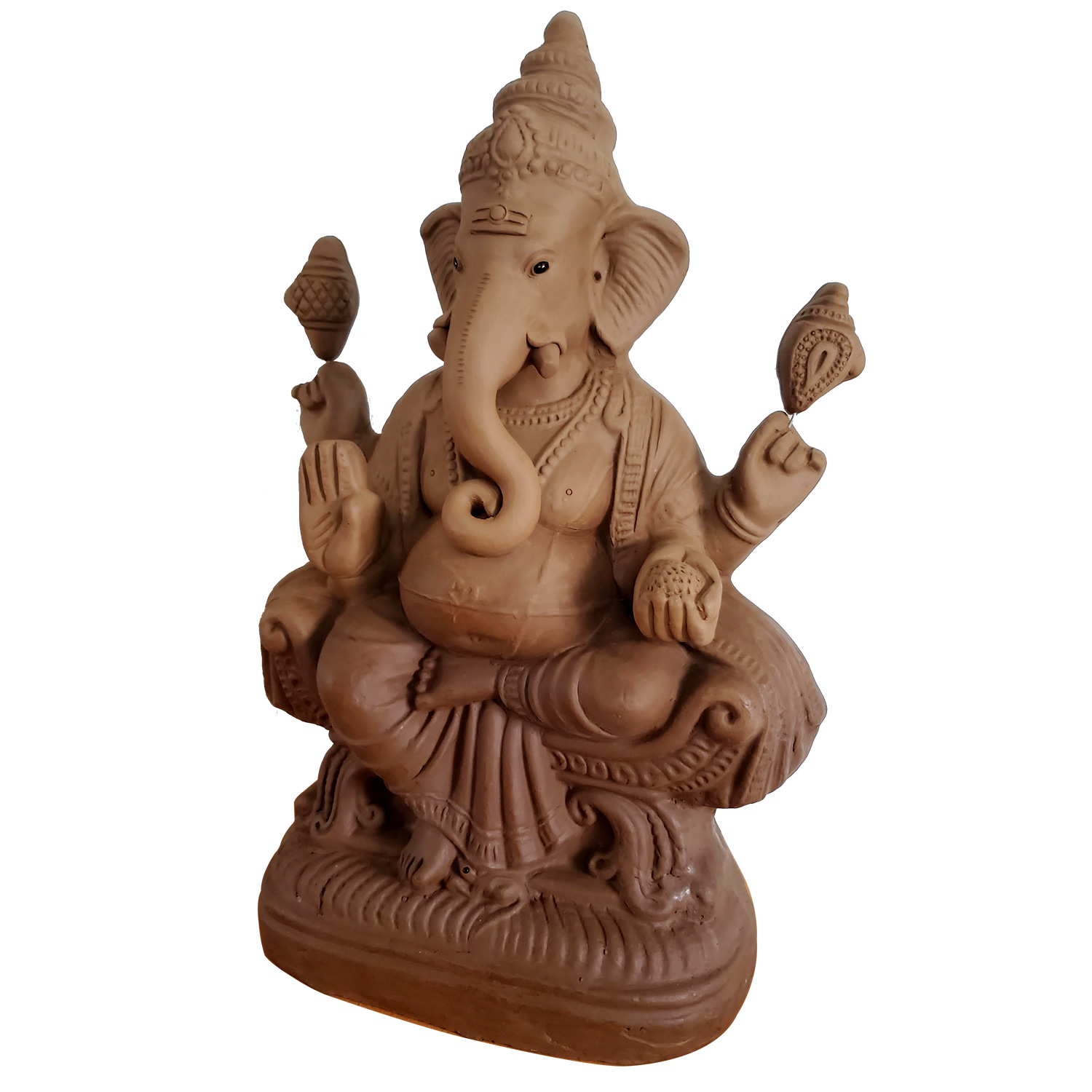 Ikshvaku Clay Lord Ganesha Idol - Image 8