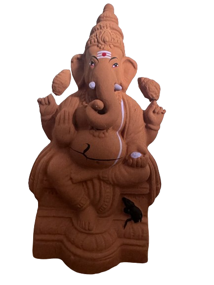 Ikshvaku Clay Lord Ganesha Idol | Paint-eyed - Image 9